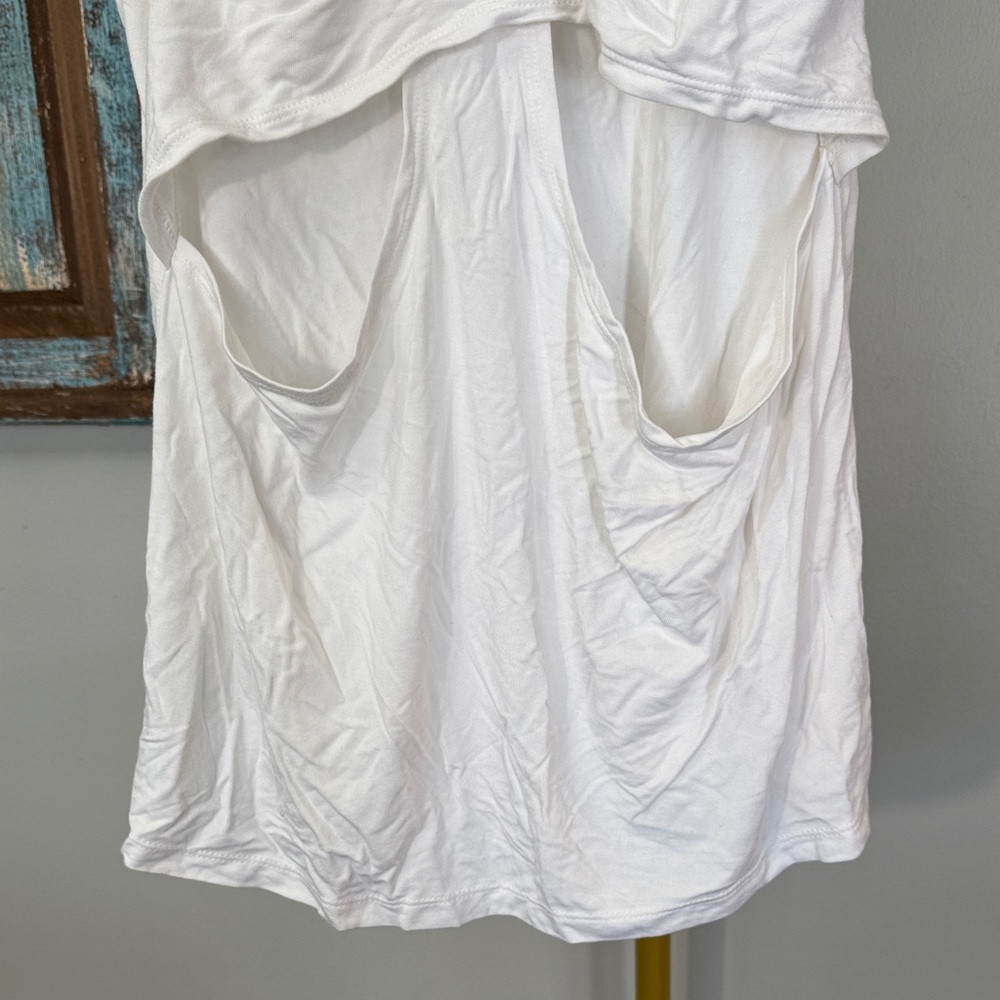 Fabletics White Racerback Performance Tank NEW M … - image 7